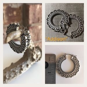 Premier Design silver hoop earrings “Addison”